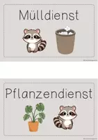 Vorschau - Bildkarten - Klassendienste für deine Waschbär-Klasse - Seite 3