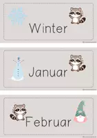 Vorschau - Bildkarten - Kalender-Karten für deine Waschbär-Klasse - Seite 3