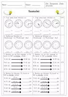Vorschau - Klassenarbeiten - Uhrzeit & Zeitspannen / Größen: Klassenarbeit (Differenziert) - Mathe - Kl. 3/4 - Seite 2