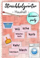 Vorschau - Spiele - Streichholzschachtelwörter "Haushalt" - Deckblatt
