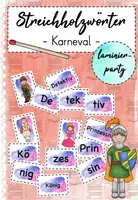 Vorschau - Spiele - Streichholzschachtelwörter "Karneval" - Deckblatt
