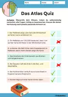 Vorschau - Arbeitsblätter - KARTENARBEIT IM ATLAS: Quiz zum ATLAS (Teil des Atlasführerscheins) - Erdkunde für die Sek 1 - Seite 2