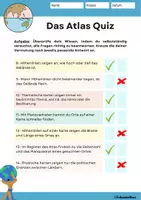 Vorschau - Arbeitsblätter - KARTENARBEIT IM ATLAS: Quiz zum ATLAS (Teil des Atlasführerscheins) - Erdkunde für die Sek 1 - Seite 3