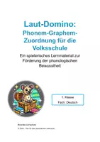 Vorschau - Spiele - Lautdomino - Phonem-Graphem-Zuordnung für die Volksschule - Deckblatt
