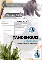 Vorschau - Arbeitsblätter - Tandemquiz Steinzeit - 5. Klasse - kooperatives Üben - Deckblatt