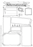 Vorschau - Arbeitsblätter - Reformationstag: Arbeitsblatt und Textblatt im Sketchnotes-Stil - Seite 3