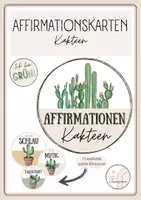 Vorschau - Bildkarten - Affirmationskarten Kakteen - Deckblatt