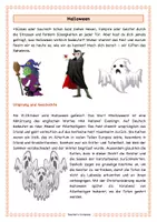 Vorschau - Arbeitsblätter - Text über Halloween_Religion, Kultur und Ethik - Seite 1