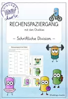 Vorschau - Arbeitsblätter - Rechenspaziergang - Schriftliche Division - Chalkies - Deckblatt