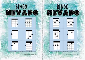 Vista previa - Juegos / Gamificación - Bingo Invernal de Acordes para Ukelele - ¡Juego Didáctico! - página 1
