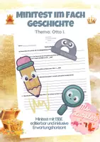 Vorschau - Test - Minitest: Otto I. - 1.Kaiser des Heiligen Römischen Reiches - Deckblatt