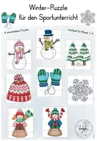 Vorschau - Spiele - Laufspiel - Winter-Puzzle für den Sportunterricht - Sport - Deckblatt