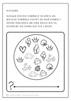 Vorschau - Arbeitsblätter - Konzentration was siehst du nur einmal - Seite 1