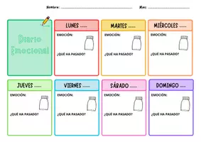 Vista previa - Unidades / Secuencias / Situaciones de Aprendizaje - Conciencia Emocional - Mi diario emocional - página 1