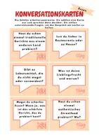 Vorschau - Spiele - Konversationskarten zum Thema Essen B1 - Seite 1