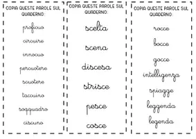 anteprima - Esercizi - parole in corsivo, esercizi di scrittura ortografica - Pagina 3