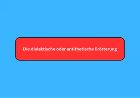 Vorschau - Arbeitsblätter - Die dialektische oder antithetische Erörterung (Neuauflage) - Seite 1