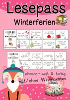 Vorschau - Spiele - Lesepass Winter/Weihnachten sw und farbig - Deckblatt