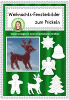 Vorschau - Mal- und Bastelvorlagen - Weihnachts-Fensterbilder zum Prickeln - Deckblatt