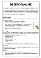 Vorschau - Merkblätter - Anleitung für das Verfassen einer Gedichtanalyse - Seite 1