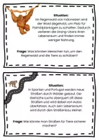 Vorschau - Aufgabenkarten - Gründe für Artensterben (Situations-Kärtchen) - Deckblatt
