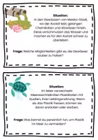Vorschau - Aufgabenkarten - Gründe für Artensterben (Situations-Kärtchen) - Seite 1