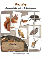 Aperçu - Apprentissages en autonomie - Puzzles - Animaux de la forêt et de la campagne - Page de couverture