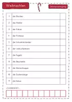 Vorschau - Arbeitsblätter - Lesespaziergang Weihnachten + Zusatzaufgaben - Seite 1