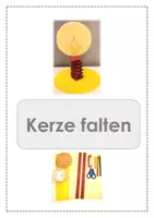 Vorschau - Mal- und Bastelvorlagen - Anleitung Kerze falten - WG Werken und Gestalten 1. JGST - Deckblatt
