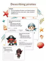 Vorschau - Aufgabenkarten - Describing pirates - Deckblatt