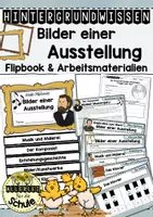 Vorschau - Unterrichtsreihen - "Bilder einer Ausstellung" - Arbeitsmaterial und differenziertes Flipbook zum Hintergrundwissen für die Grundschule - Deckblatt