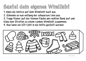 Vorschau - Mal- und Bastelvorlagen - Windlichter zum Ausmalen & Basteln für die Winterzeit - Seite 2