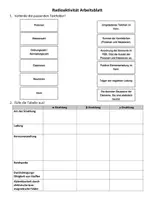 Vorschau - Arbeitsblätter - Arbeitsblatt Radioaktivität Strahlung - Deckblatt