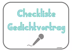 Vorschau - Präsentationen/Tafelbilder - Kriterien Gedichtvortrag Checkliste - Seite 2