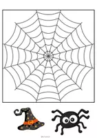 Vorschau - Mal- und Bastelvorlagen - Spinne im bunten Spinnennetz 🕷️ 🕸️ - Seite 3