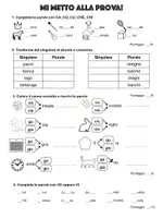 anteprima - Compiti in classe/Test - Suoni dolci e duri - classe terza - prova di verifica - Pagina 1