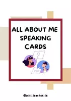 Vista previa - Refuerzo / NEE / Materiales de apoyo - All about me speaking cards - Portada