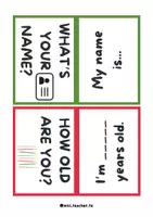 Vista previa - Refuerzo / NEE / Materiales de apoyo - All about me speaking cards - página 1