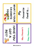 Vista previa - Refuerzo / NEE / Materiales de apoyo - All about me speaking cards - página 2