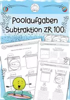 Vorschau - Arbeitsblätter - Subtraktion im ZR 100 I Poolaufgaben zur Übung der Subtraktion - Deckblatt