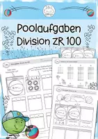 Vorschau - Arbeitsblätter - Division im ZR 100 I Poolaufgaben zur Übung der Division - Deckblatt
