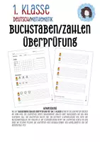 Vorschau - Fördermaterial/Inklusion - 1. Klasse: Buchstaben/Zahlen-Überprüfung (Stifthaltung-Schreibrichtung) - Deckblatt