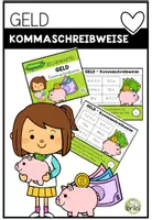 Vorschau - Arbeitsblätter - Rechenkartei: Geld - Kommaschreibweise - Deckblatt