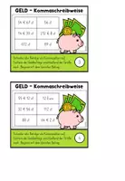 Vorschau - Arbeitsblätter - Rechenkartei: Geld - Kommaschreibweise - Seite 3