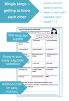 Vorschau - Arbeitsblätter - Mingle bingo: Getting to know each other - Seite 1