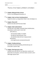 Vorschau - Test - Klassenarbeit - eine Fabel zu Bildern schreiben - Seite 2