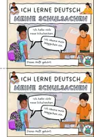 Vorschau - Arbeitsblätter - Mini-Heft - Ich lerne Deutsch - Meine Schulsachen - Selbstlernheft für DaZ / DaF / Deutsch - Seite 1