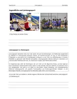 Vorschau - Arbeitsblätter - Jugendliche und Leistungssport (Sporttheorie) - Deckblatt