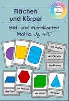 Vorschau - Fördermaterial/Inklusion - Flächen und Körper - Bild- und Wortkarten - Deckblatt