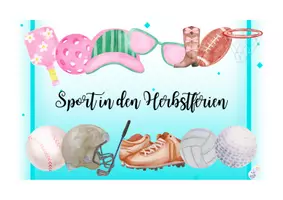 Vorschau - Poster - Sport in den Herbstferien Deckblatt für eine Themenecke - Seite 1